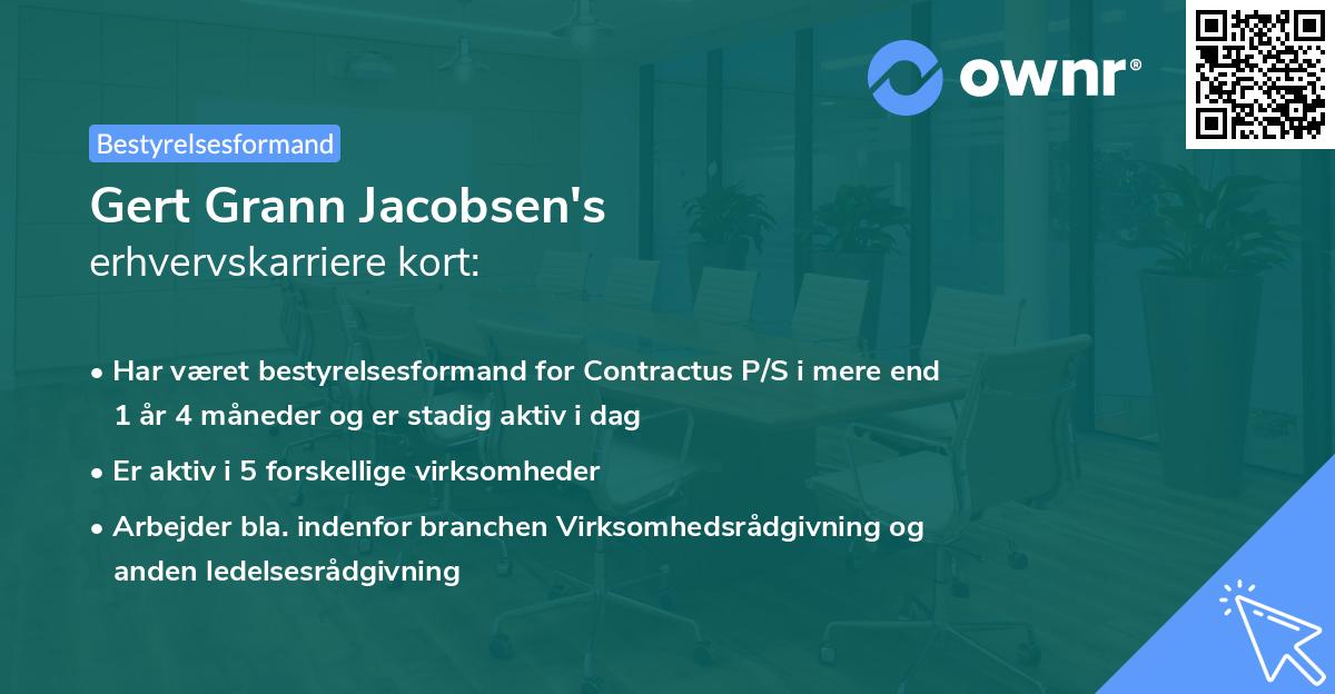 Gert Grann Jacobsen's erhvervskarriere kort