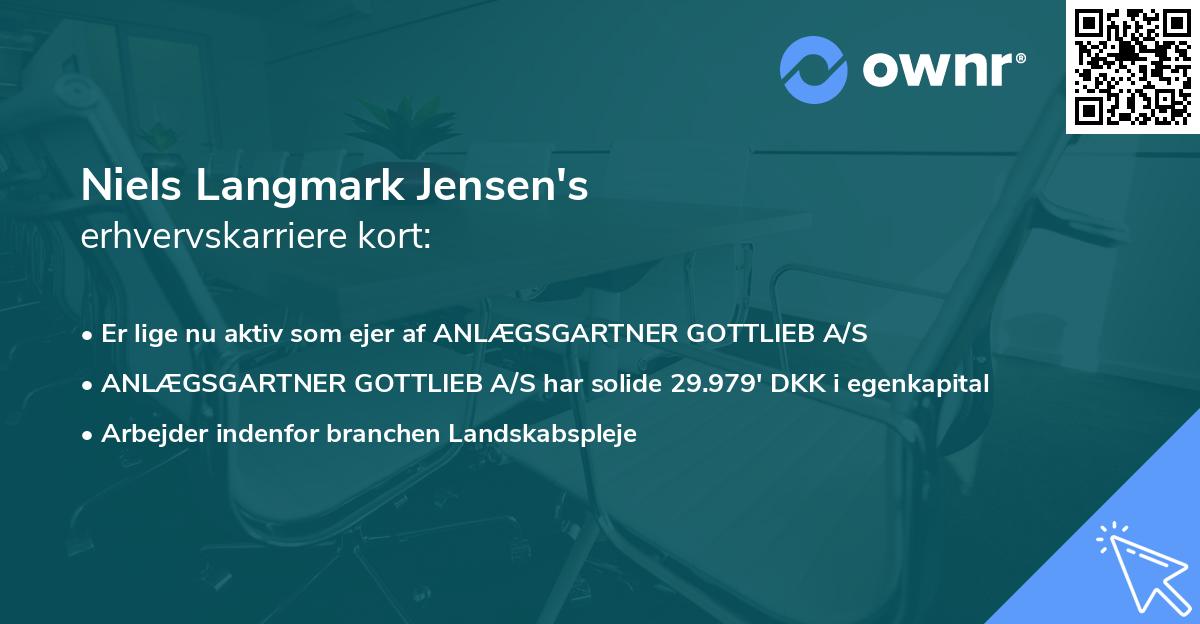 Niels Langmark Jensen's erhvervskarriere kort