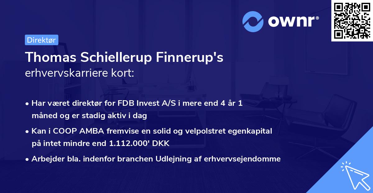 Thomas Schiellerup Finnerup's erhvervskarriere kort