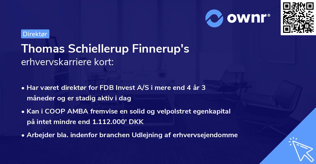 Thomas Schiellerup Finnerup's erhvervskarriere kort