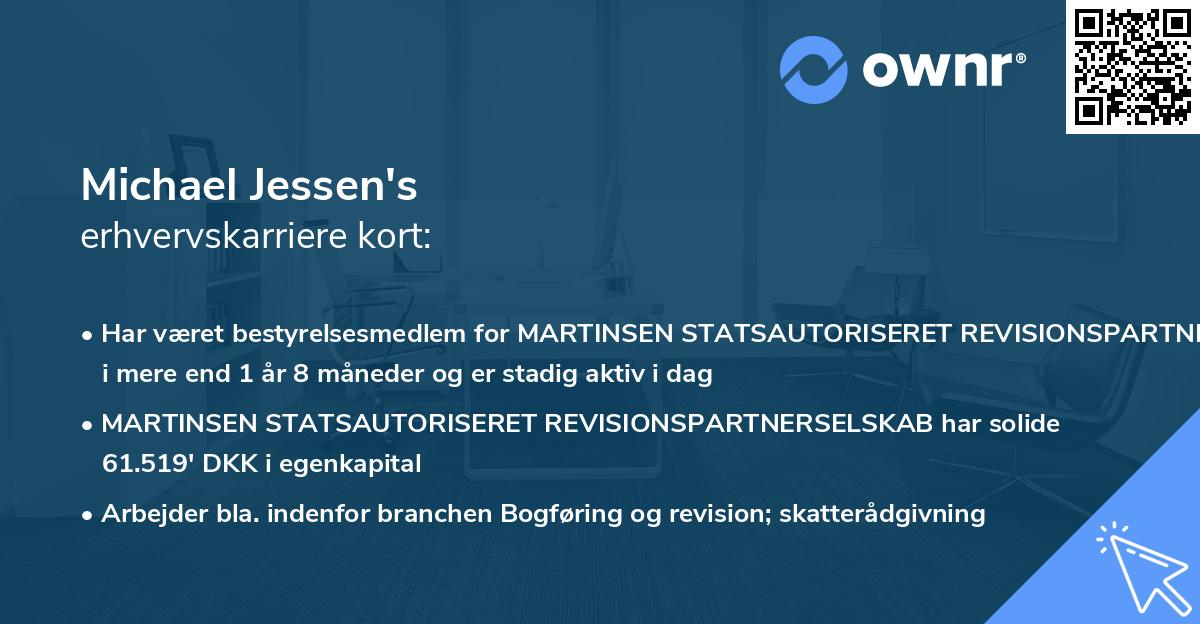 Michael Jessen's erhvervskarriere kort