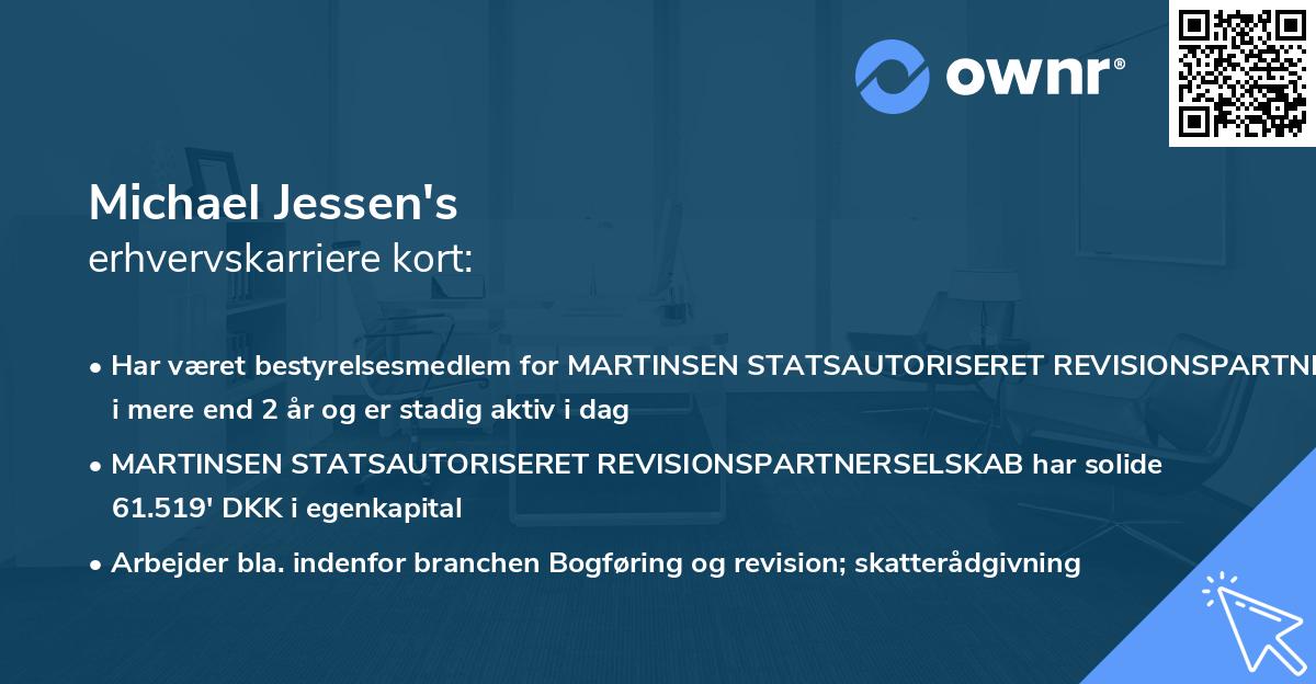 Michael Jessen's erhvervskarriere kort