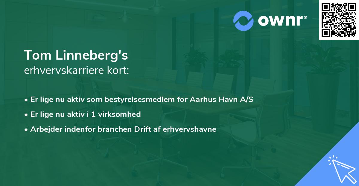 Tom Linneberg's erhvervskarriere kort