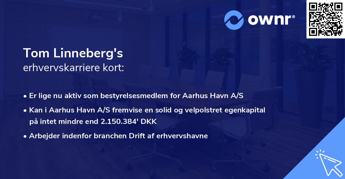 Tom Linneberg's erhvervskarriere kort