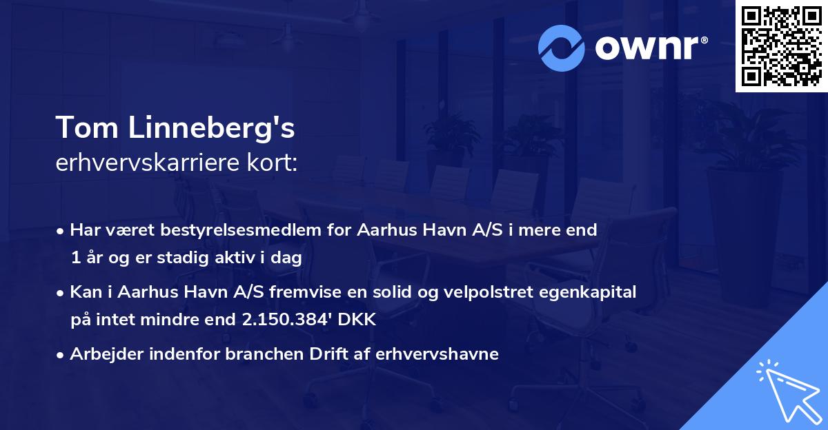 Tom Linneberg's erhvervskarriere kort