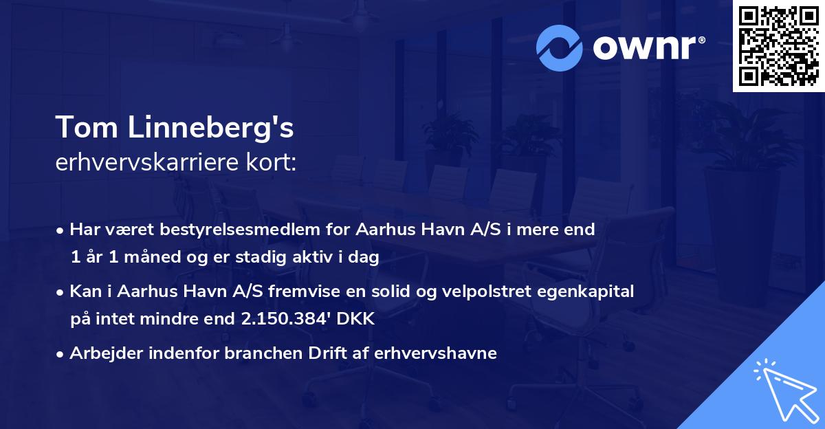 Tom Linneberg's erhvervskarriere kort