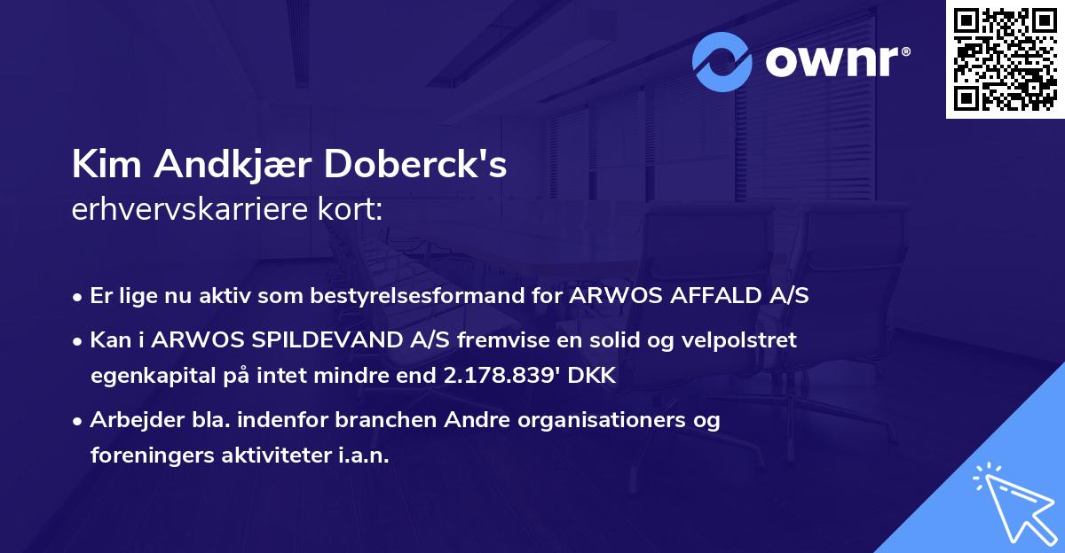 Kim Andkjær Doberck's erhvervskarriere kort