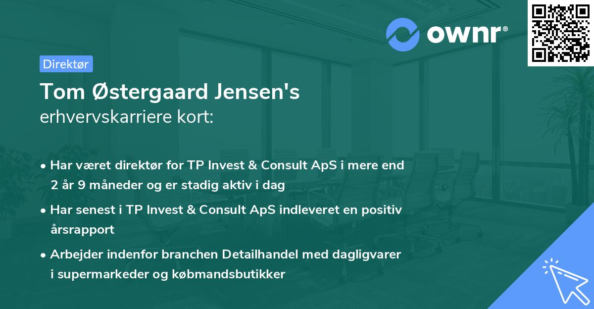 Tom Østergaard Jensen's erhvervskarriere kort