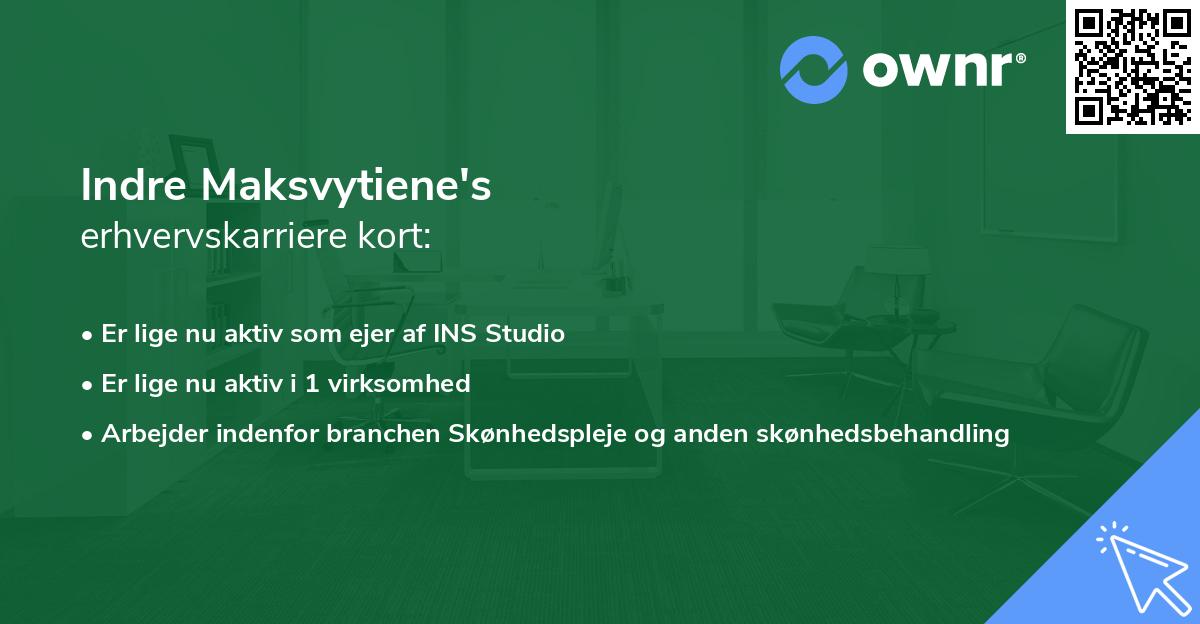 Indre Maksvytiene's erhvervskarriere kort