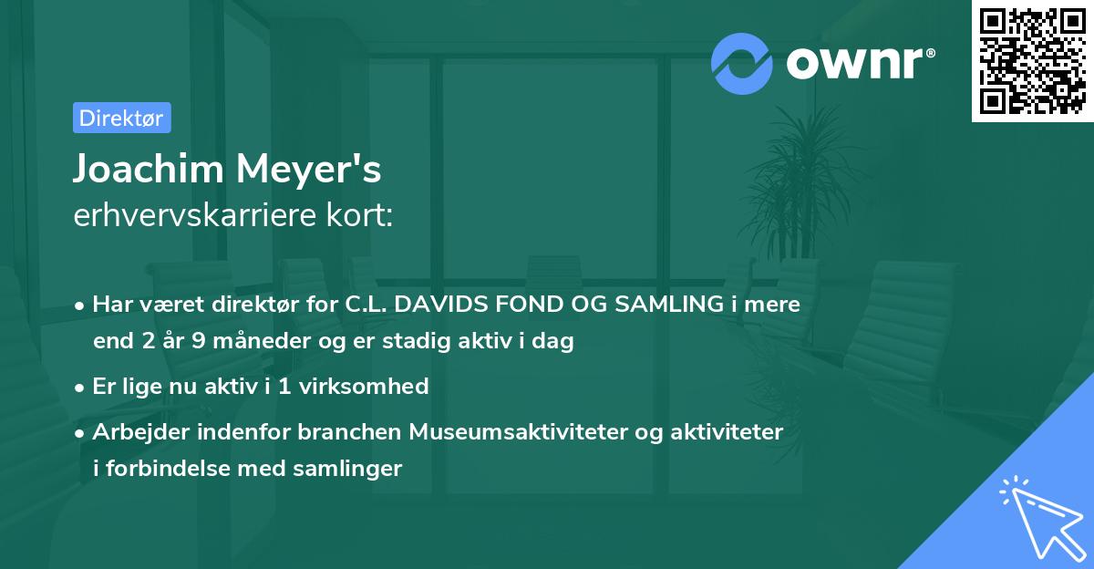 Joachim Meyer's erhvervskarriere kort