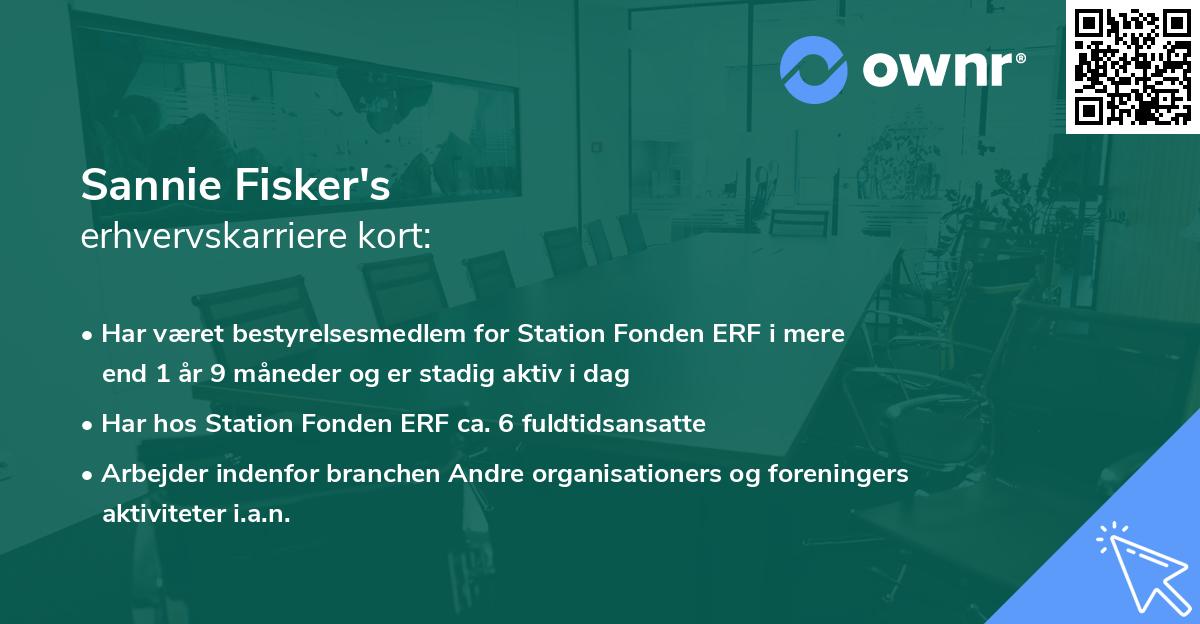 Sannie Fisker's erhvervskarriere kort