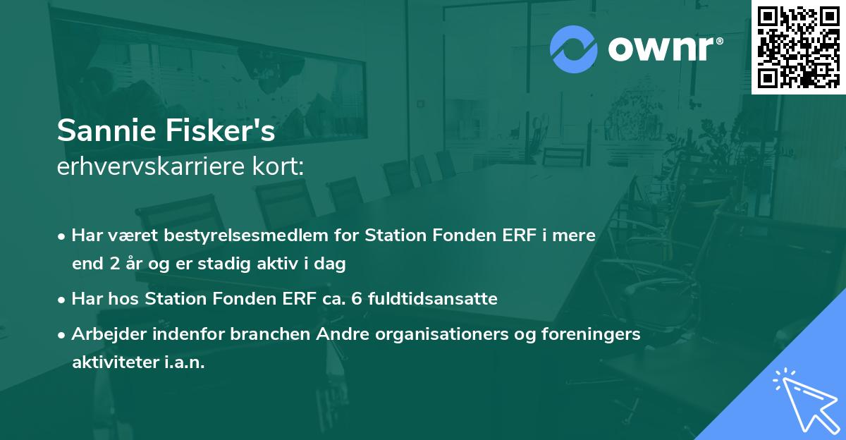 Sannie Fisker's erhvervskarriere kort