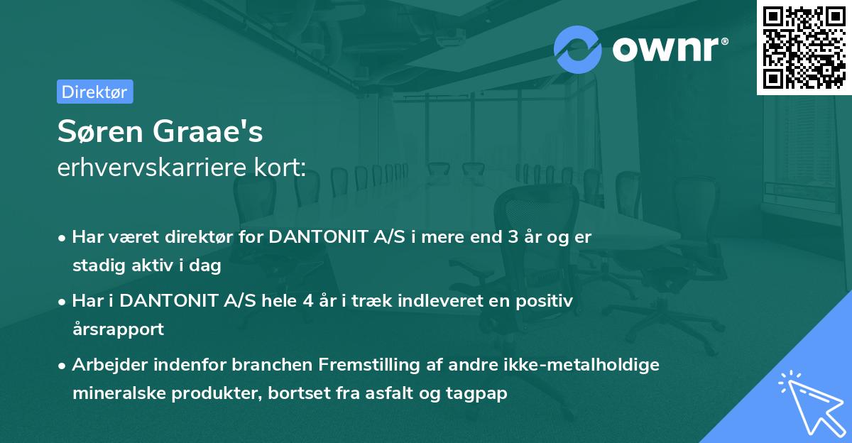 Søren Graae's erhvervskarriere kort