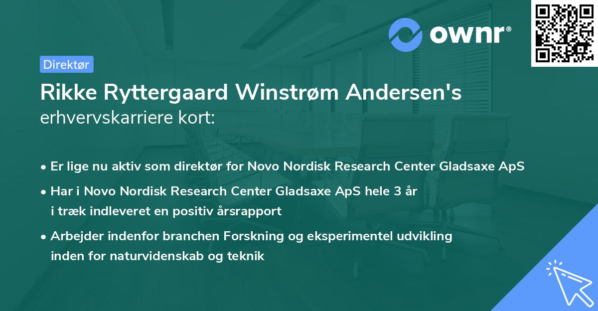 Rikke Ryttergaard Winstrøm Andersen's erhvervskarriere kort