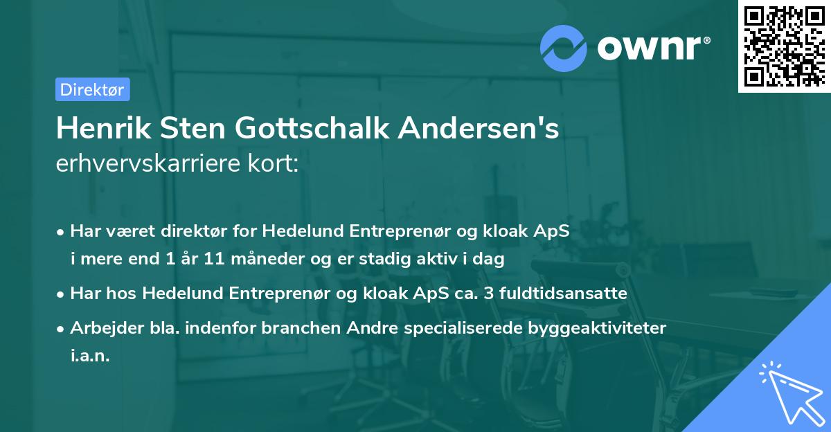 Henrik Sten Gottschalk Andersen's erhvervskarriere kort