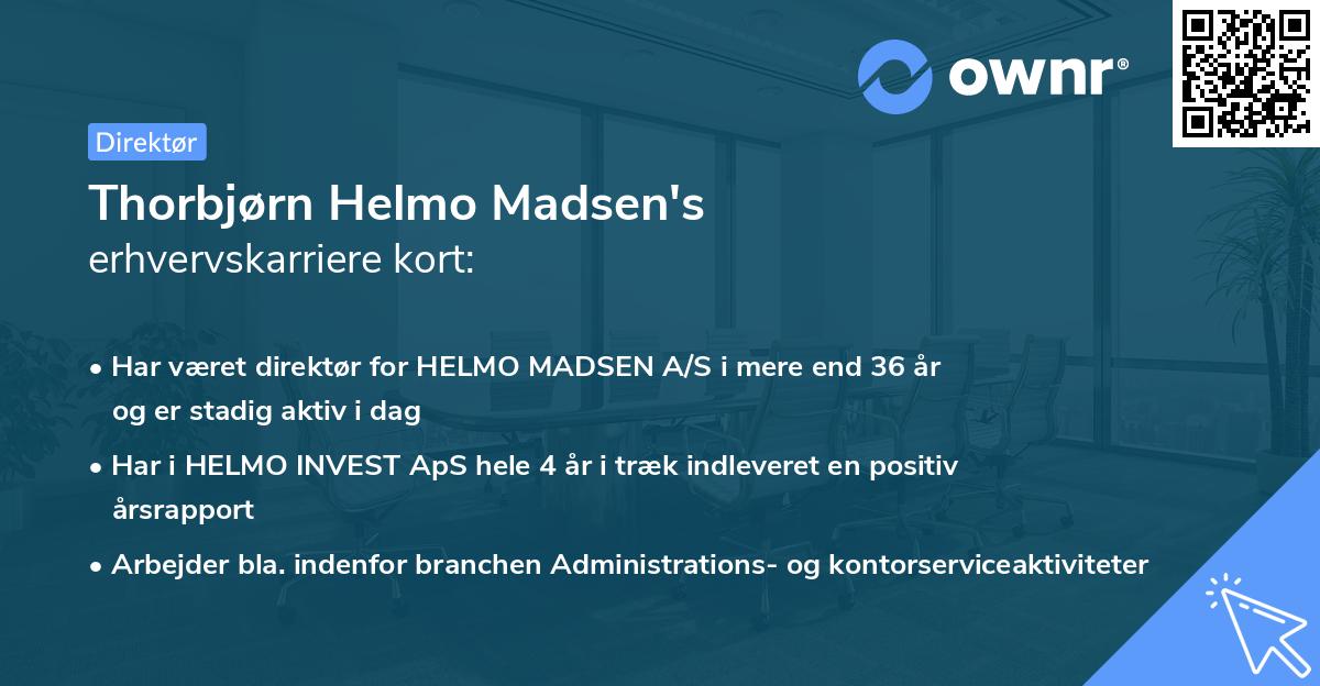 Thorbjørn Helmo Madsen's erhvervskarriere kort