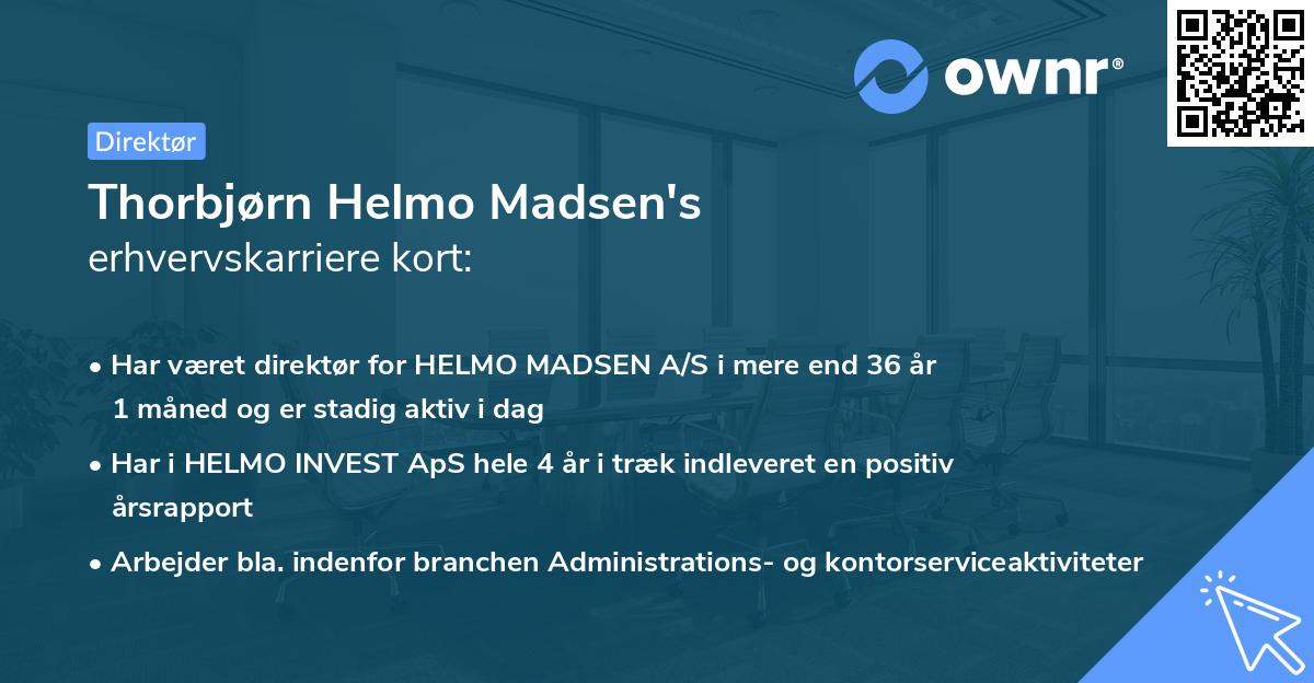 Thorbjørn Helmo Madsen's erhvervskarriere kort