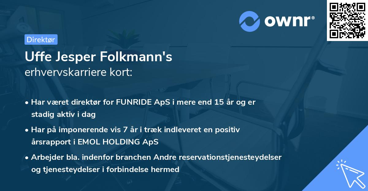 Uffe Jesper Folkmann's erhvervskarriere kort
