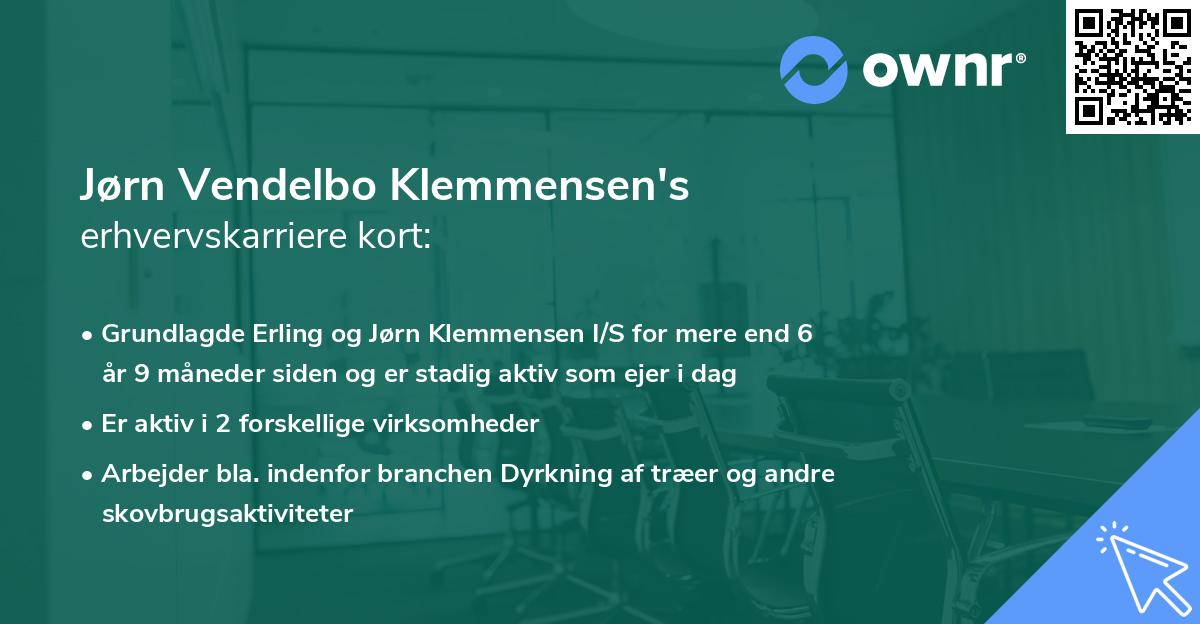 Jørn Vendelbo Klemmensen's erhvervskarriere kort