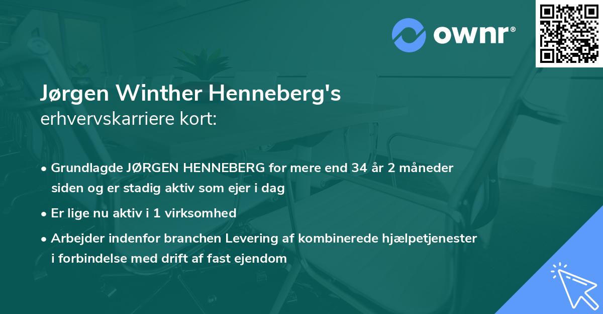 Jørgen Winther Henneberg's erhvervskarriere kort