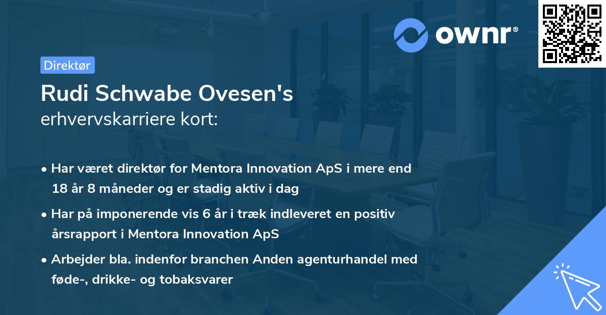 Rudi Schwabe Ovesen's erhvervskarriere kort