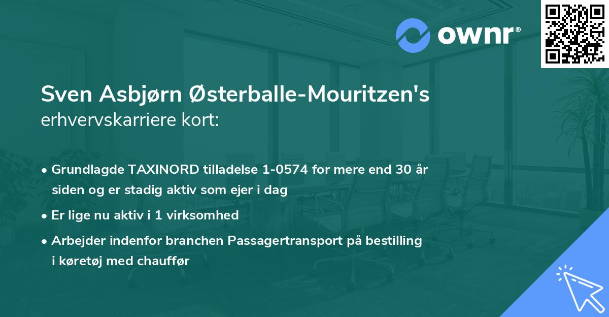 Sven Asbjørn Østerballe-Mouritzen's erhvervskarriere kort