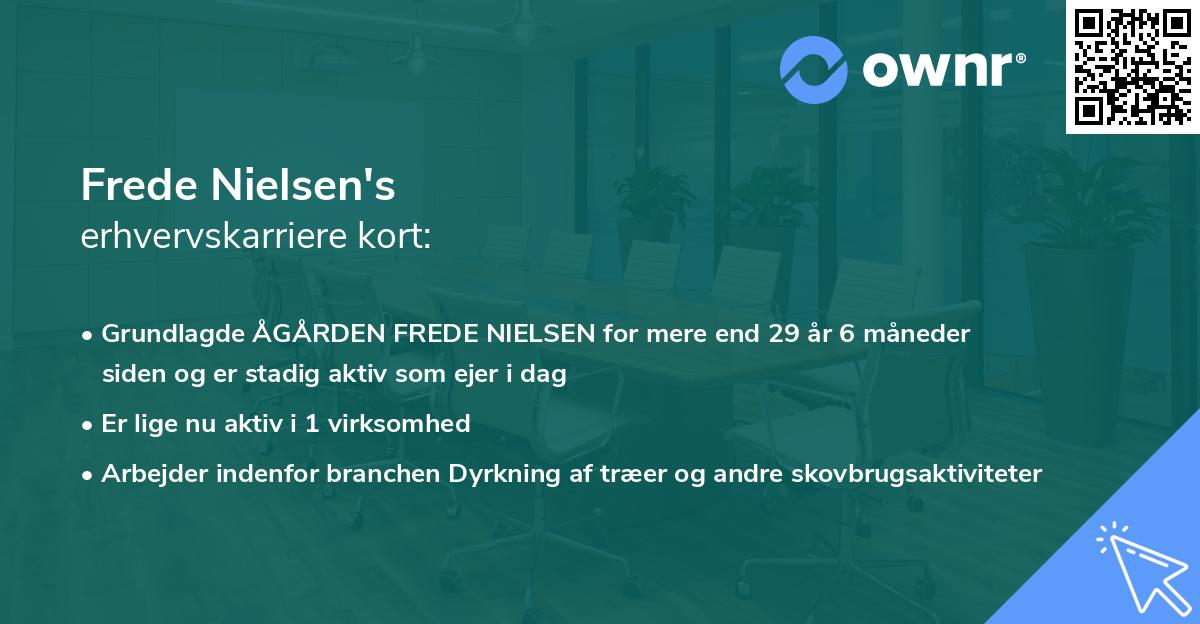 Frede Nielsen's erhvervskarriere kort