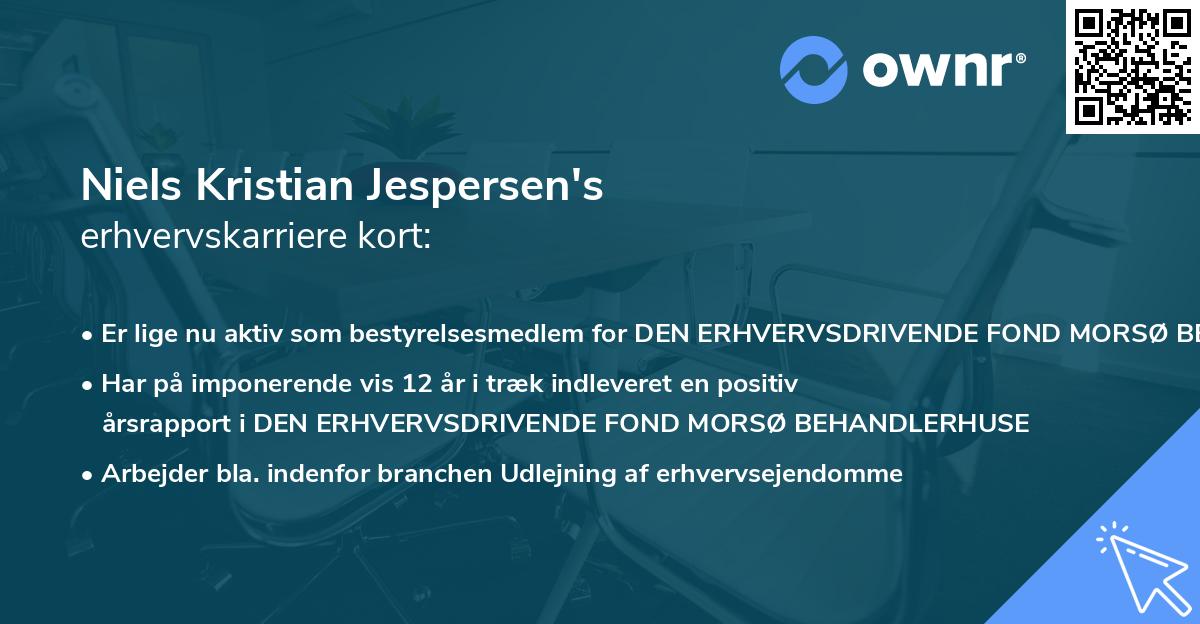 Niels Kristian Jespersen's erhvervskarriere kort