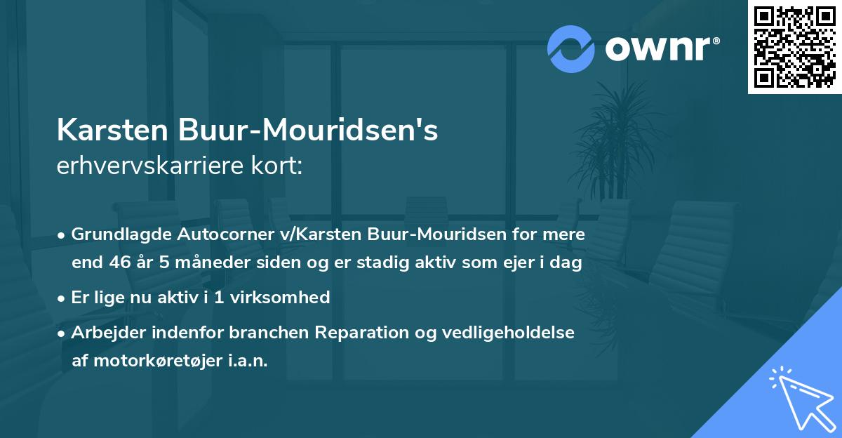 Karsten Buur-Mouridsen's erhvervskarriere kort