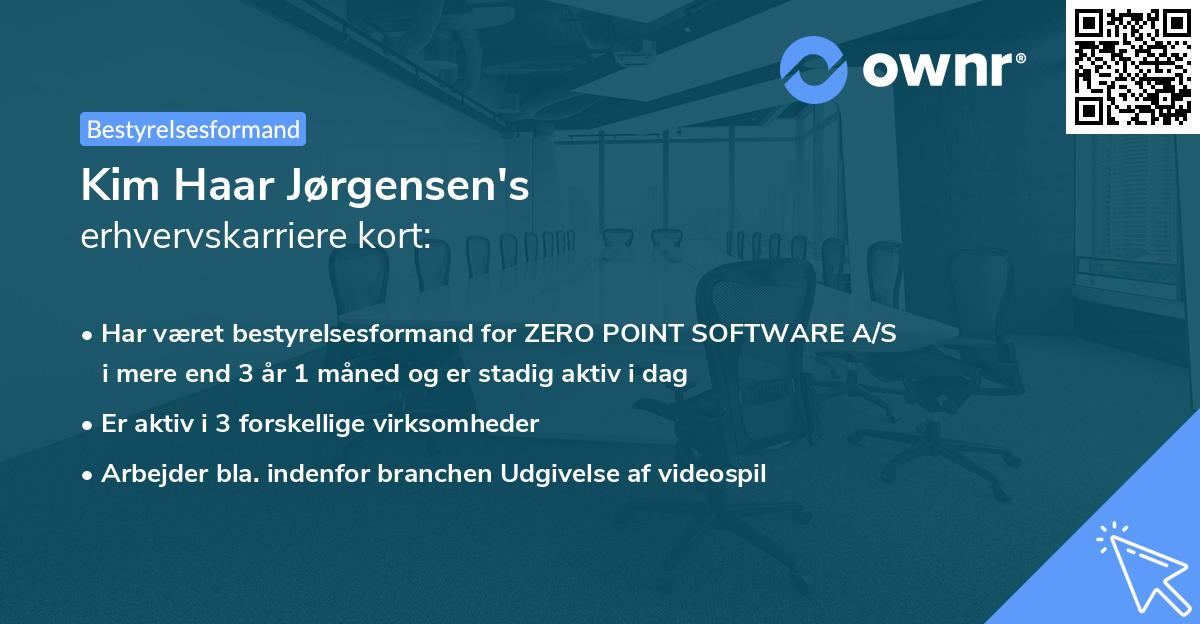 Kim Haar Jørgensen's erhvervskarriere kort