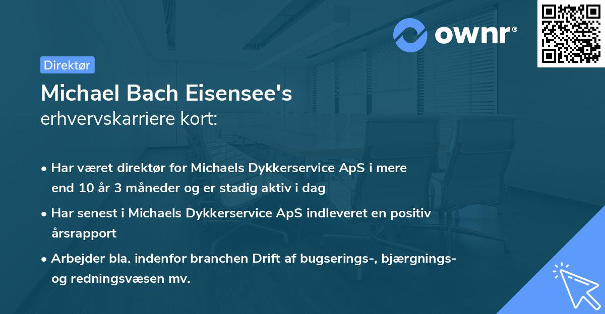 Michael Bach Eisensee's erhvervskarriere kort