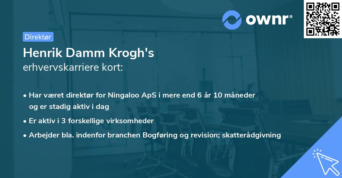 Henrik Damm Krogh's erhvervskarriere kort