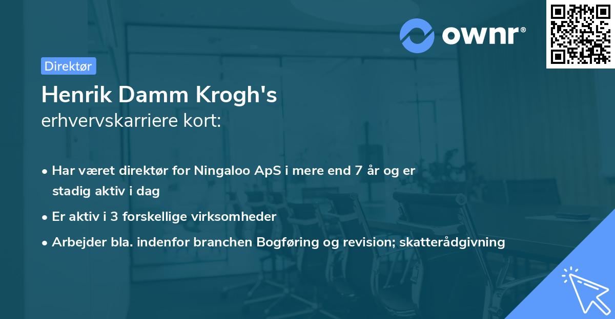 Henrik Damm Krogh's erhvervskarriere kort