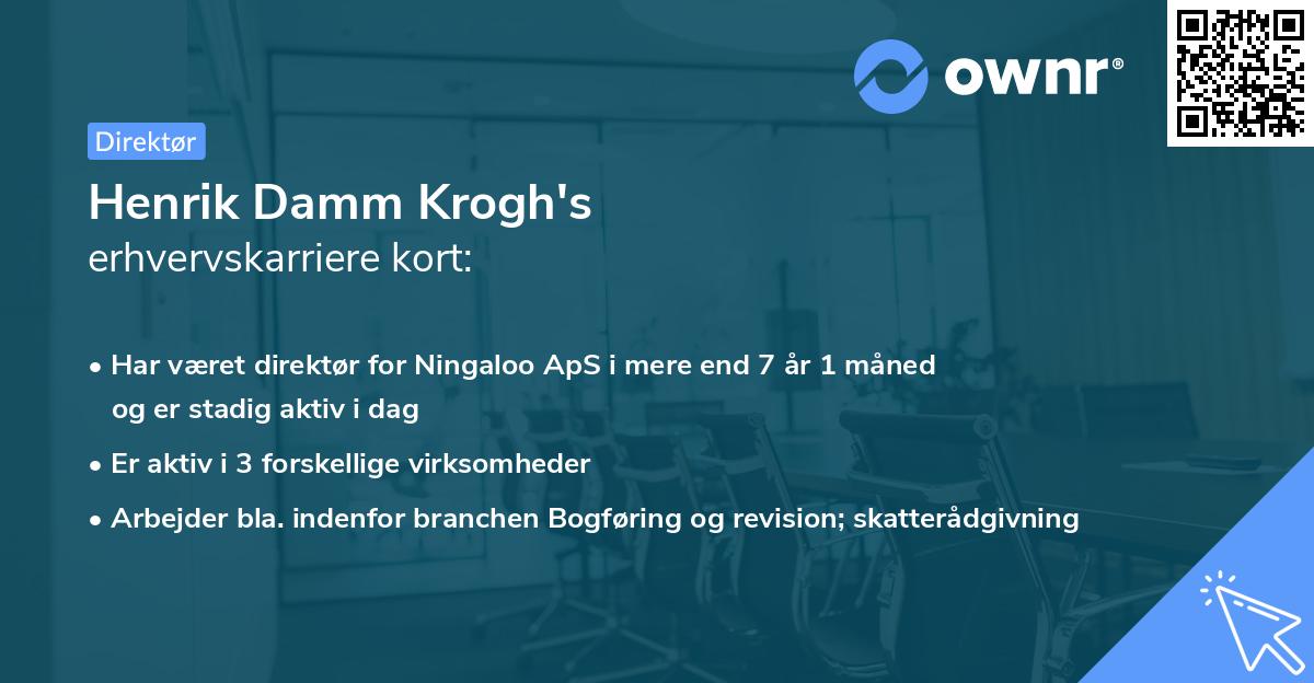 Henrik Damm Krogh's erhvervskarriere kort