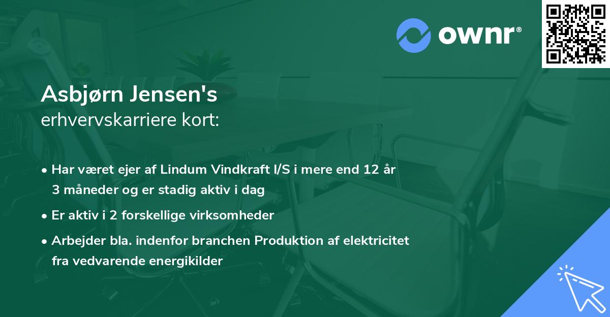 Asbjørn Jensen's erhvervskarriere kort