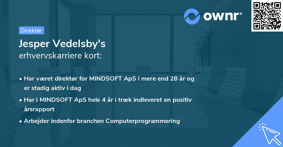 Jesper Vedelsby's erhvervskarriere kort