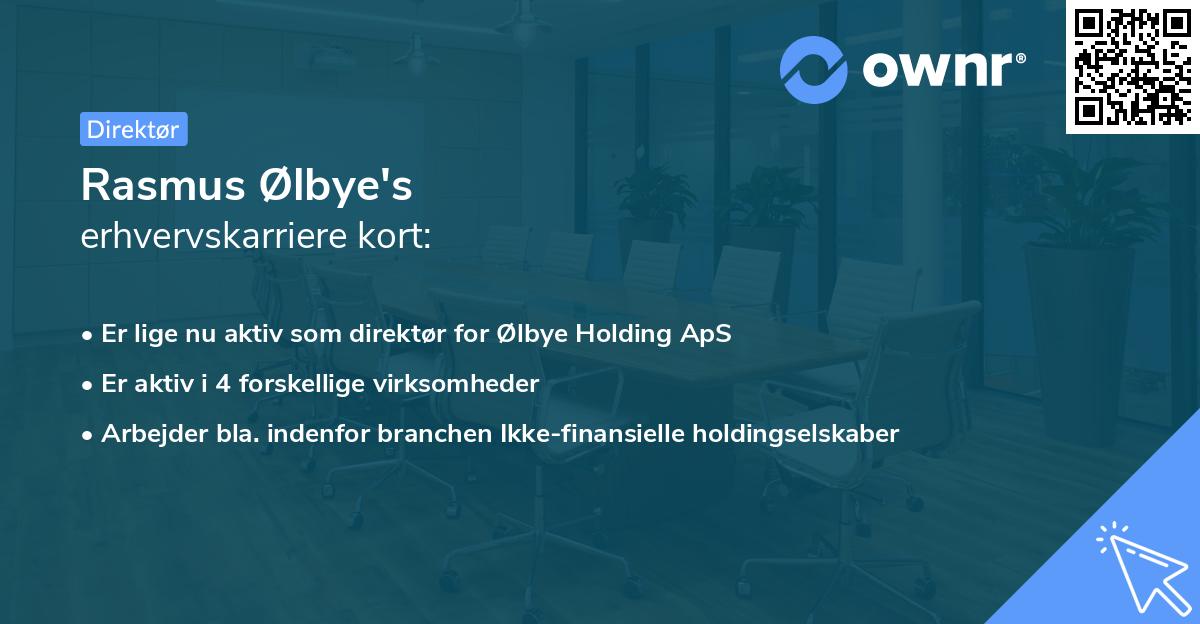 Rasmus Ølbye's erhvervskarriere kort
