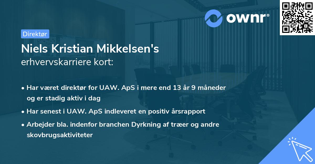 Niels Kristian Mikkelsen's erhvervskarriere kort