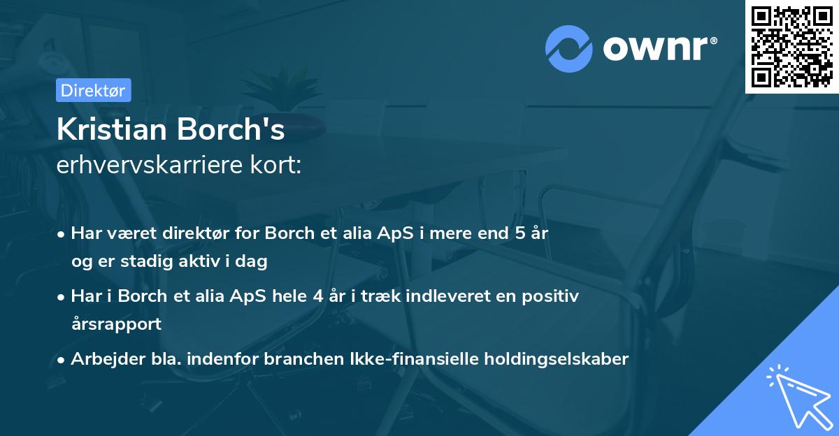 Kristian Borch's erhvervskarriere kort