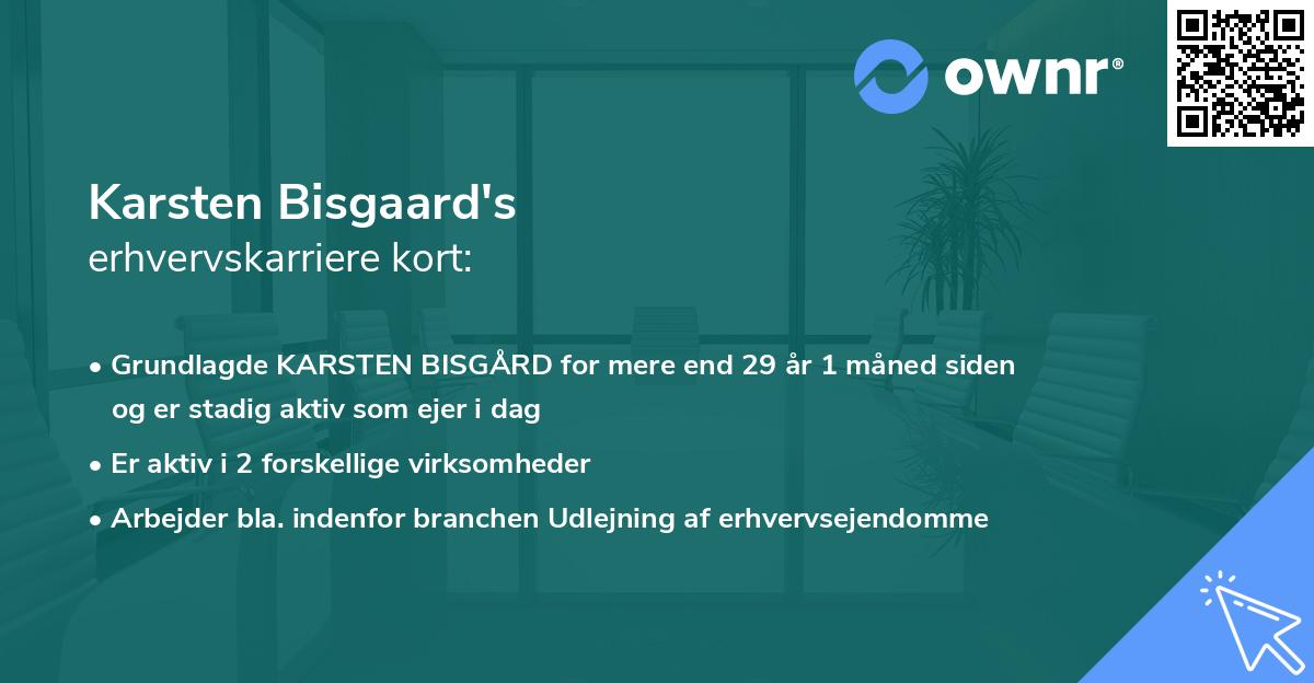 Karsten Bisgaard's erhvervskarriere kort