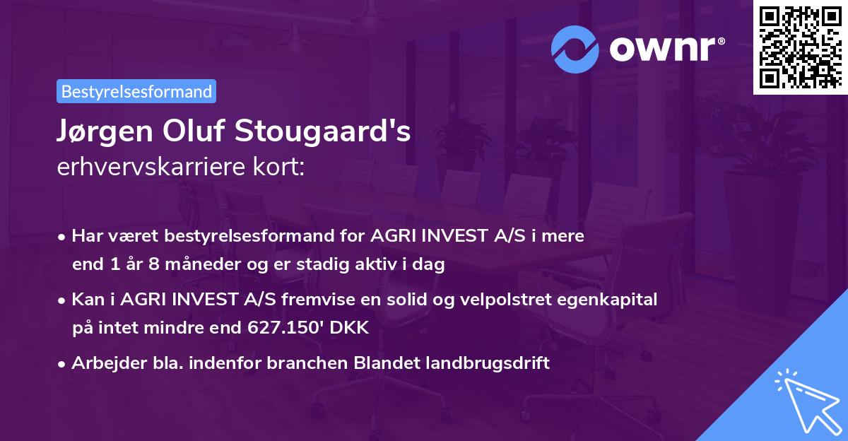 Jørgen Oluf Stougaard's erhvervskarriere kort