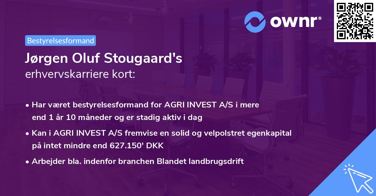 Jørgen Oluf Stougaard's erhvervskarriere kort