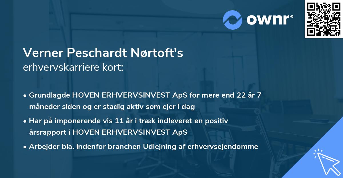 Verner Peschardt Nørtoft's erhvervskarriere kort