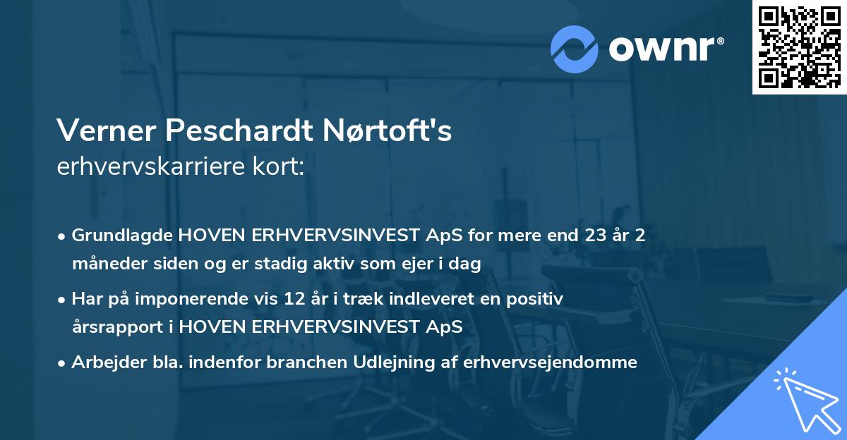 Verner Peschardt Nørtoft's erhvervskarriere kort