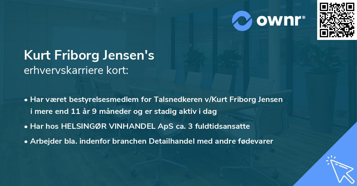 Kurt Friborg Jensen's erhvervskarriere kort
