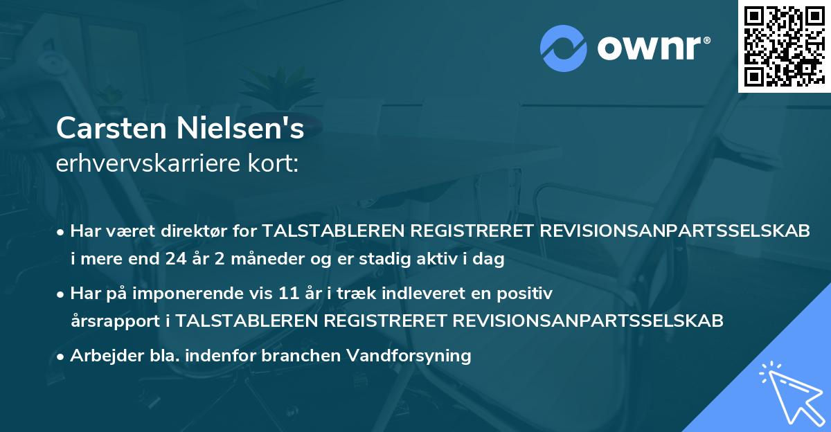 Carsten Nielsen's erhvervskarriere kort
