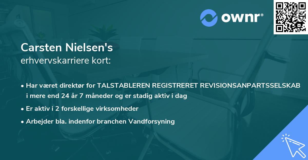 Carsten Nielsen's erhvervskarriere kort