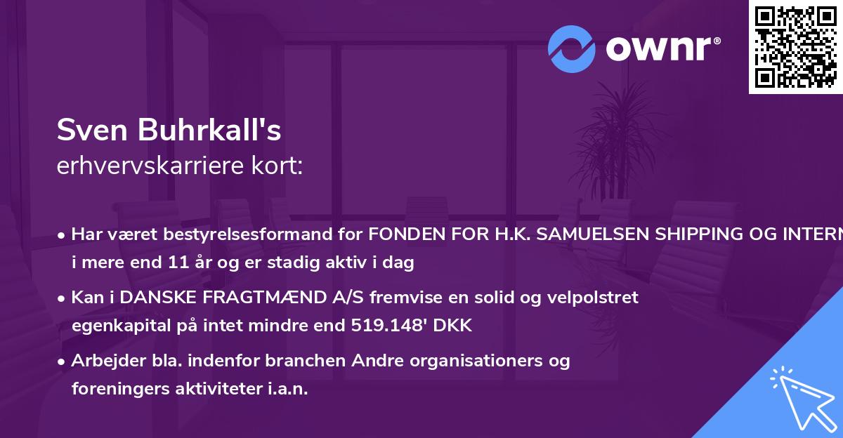 Sven Buhrkall's erhvervskarriere kort