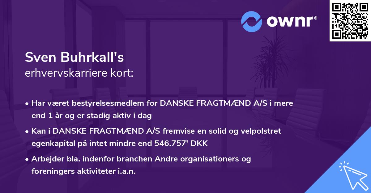 Sven Buhrkall's erhvervskarriere kort