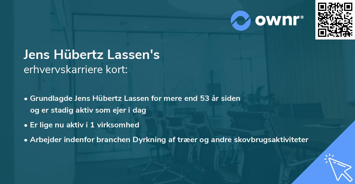 Jens Hübertz Lassen's erhvervskarriere kort